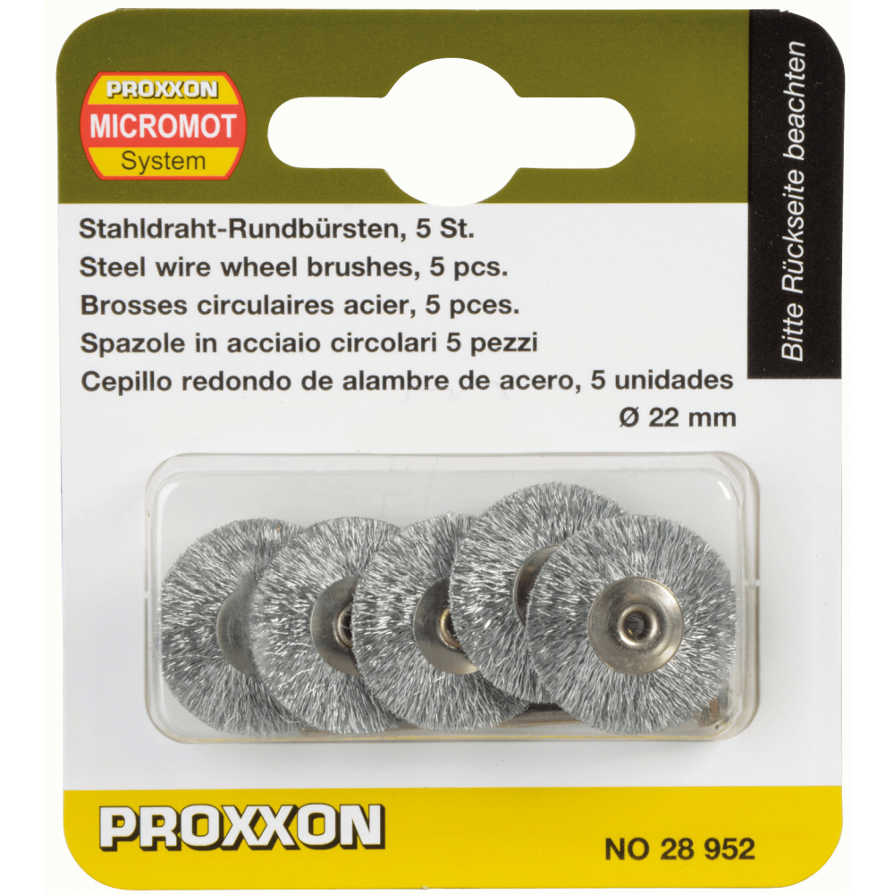 Стальная щетка Proxxon щетка для оконных рам и труднодоступных мест 2 насадки в комплекте