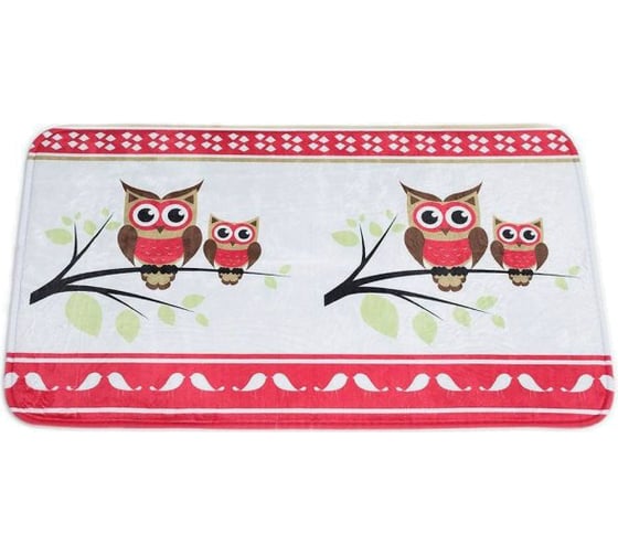 Изображение товара Напольный коврик для ванны Aquanet MA3081A 75 см, прямоугольный, фланель, совы 00202339