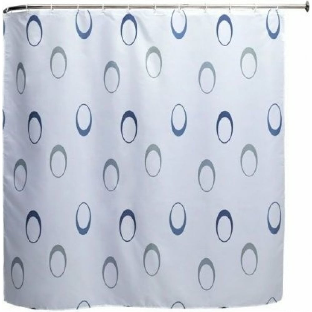 фото Навесная шторка для ванны aquanet 180 см, 12 отверстий под кольца, круги sc7033a 00202329