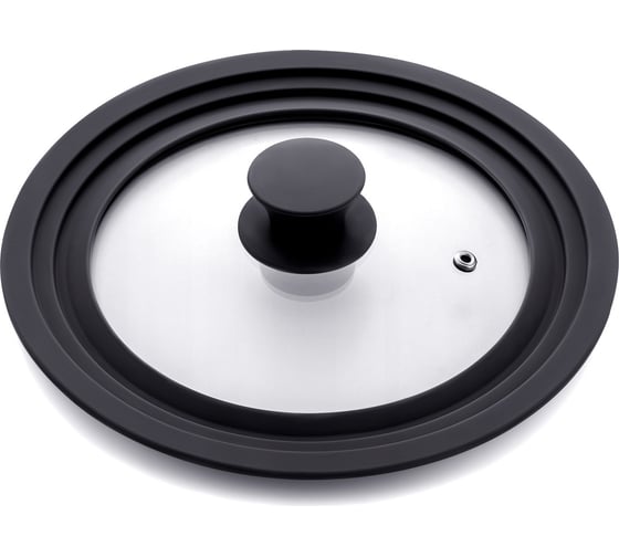 Изображение товара Крышка универсальная ТМ REGENT, мультиразмер: 20/22/24см, из зак. стекла с сил. об. Regent inox 93-LID-20/22/24