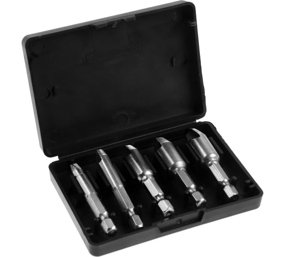Изображение товара Набор экстракторов ТУНДРА  шестигранный хвостовик, 5 шт. 2393924