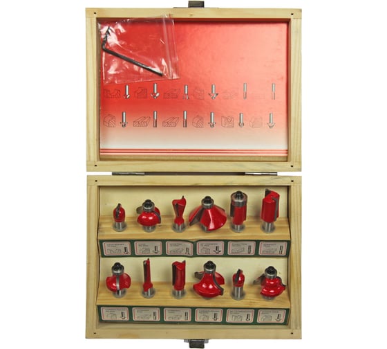 Изображение товара Фрезы по дереву 12 шт EКТО RN-002