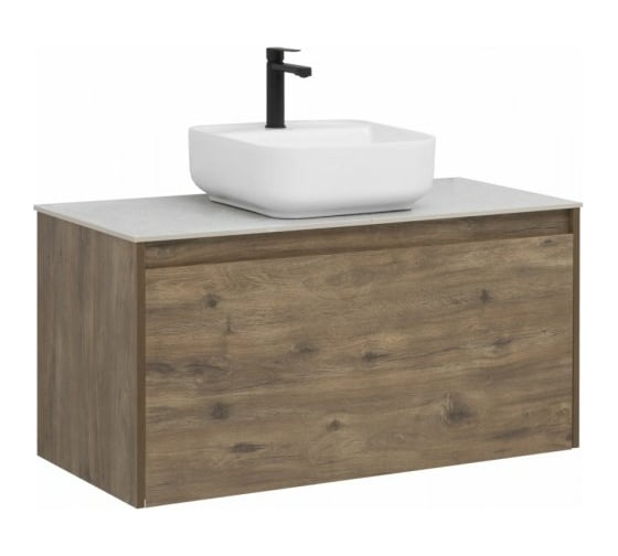 Изображение товара Тумба Aquanet Nova Lite 100 1+1 ящик, цвет дуб рустикальный 00249520