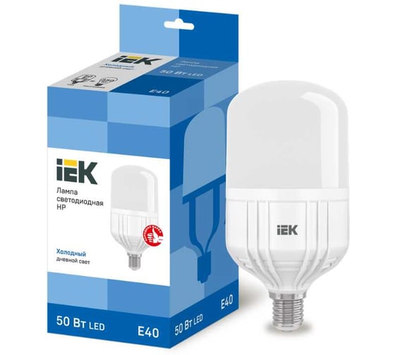 Изображение товара Светодиодная лампа IEK HP, 230В, E40, 6500К, 50Вт LLE-HP-50-230-65-E40