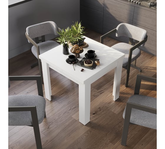 Изображение товара Стол раздвижной ТриЯ Дрезден Тип 1 белый/белый 258701