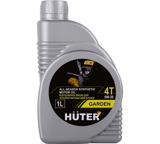 Изображение товара Масло моторное Huter 5W-30 синтетическое для четырёхтактных двигателей, для техники, 1 л 73/8/1/2