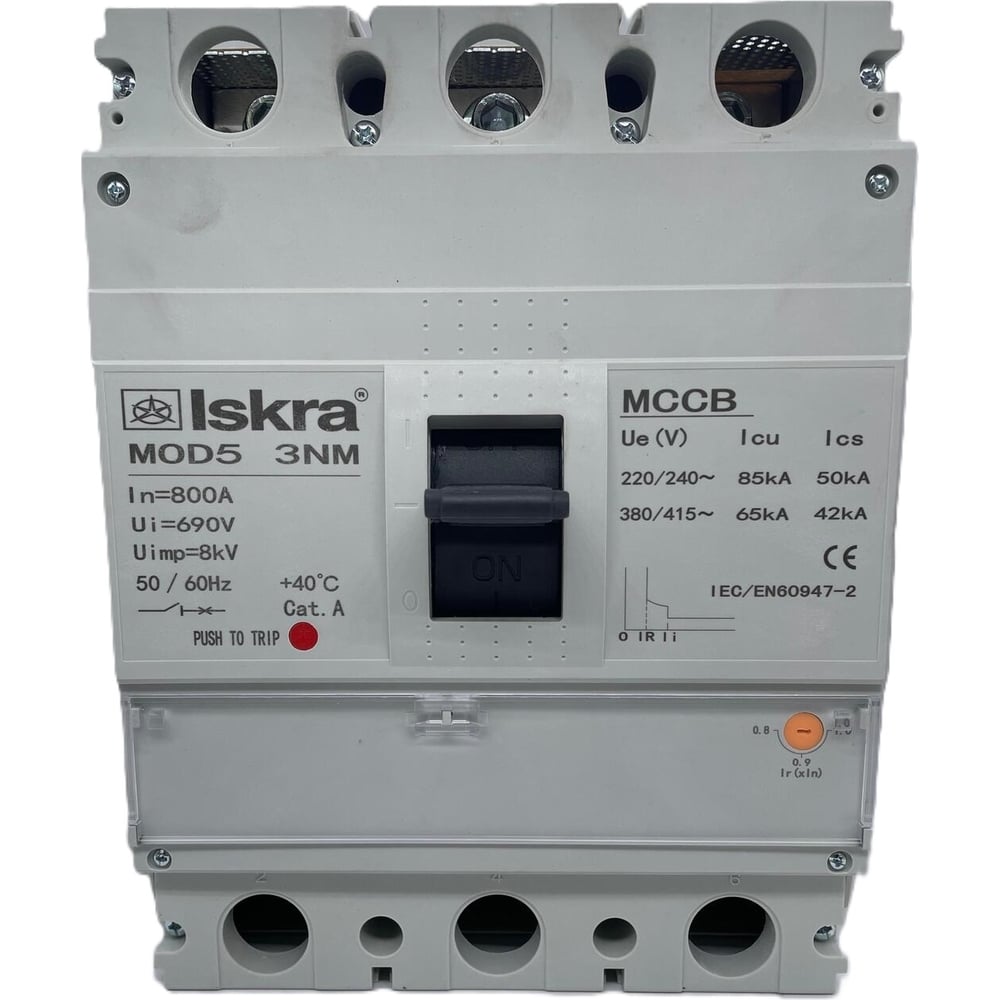 Изображение товара Автомат в литом корпусе iskra MOD5-3NM-800 для защиты электрических цепей