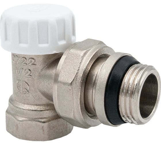 Изображение товара Настроечный клапан AQUALINK  для радиатора с уплотнением угловой вн-нар 1/2" 02679
