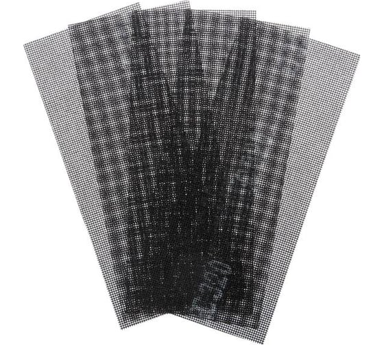 Изображение товара Сетка абразивная водостойкая PRO (5 шт; 115х280 мм; Р320; карбид кремния) ТУНДРА 1857961