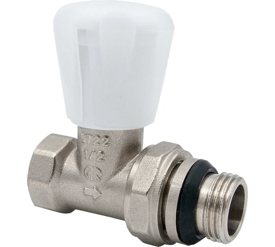 Изображение товара Клапан регулирующий для радиатора AQUALINK с уплотнением, прямой, вн-нар 3/4" 2674