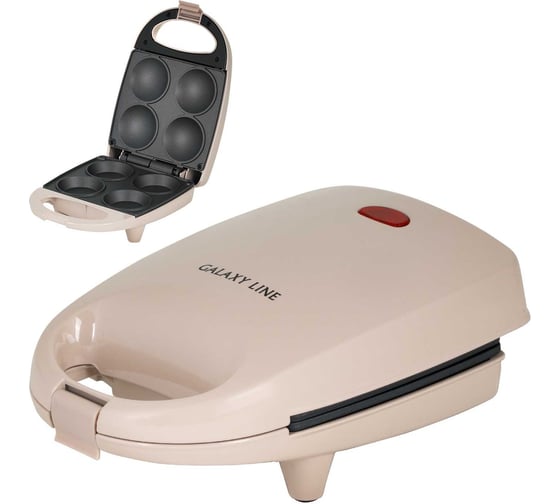 Изображение товара Прибор для выпечки кексов Galaxy LINE GL 2982, персиковый, с несъемными пластинами, 650 Вт, антипригарное покрытие 7021429820
