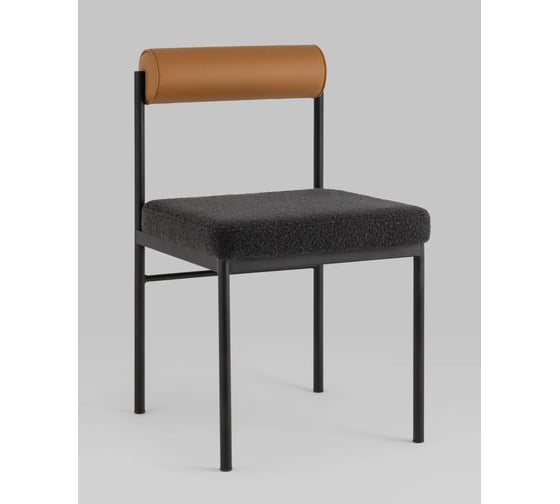 Изображение товара Стул для кухни обеденный Стул Груп Балла, темно-серый, коричневая экокожа FDC7287 sDC6095-10+b270-28