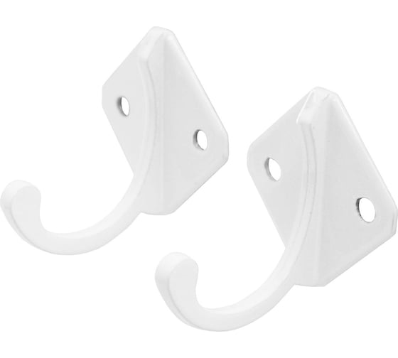 Изображение товара Крючок-вешалка Стандарт 1011 WW матовый белый, европакет, 2 шт. 15800