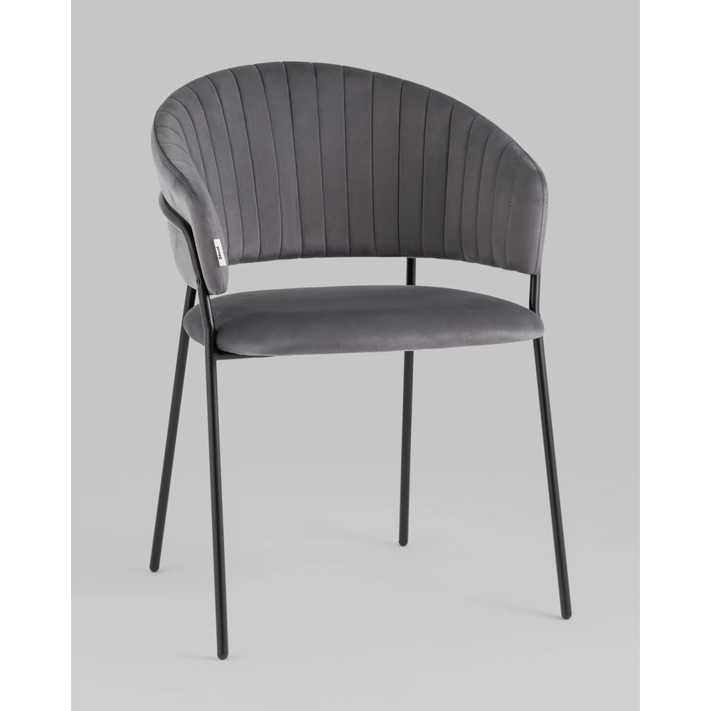 Изображение товара Обеденный стул Груп Бруно серый велюр AV 433-Sgr-08 для кухни и столовой