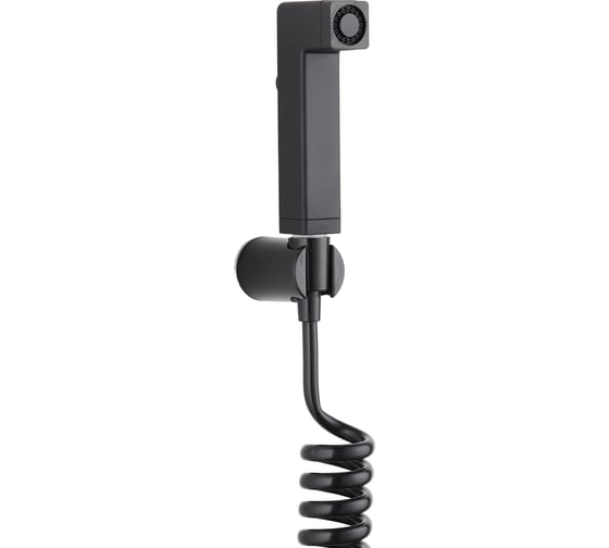 Изображение товара Гигиенический душевой набор Orange черного цвета шланг, гигиенический душ, держатель HS021bk