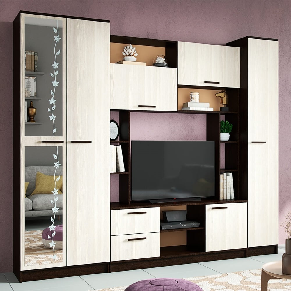 Изображение товара Стенка в гостиную Арника Флора, венге Т0018097