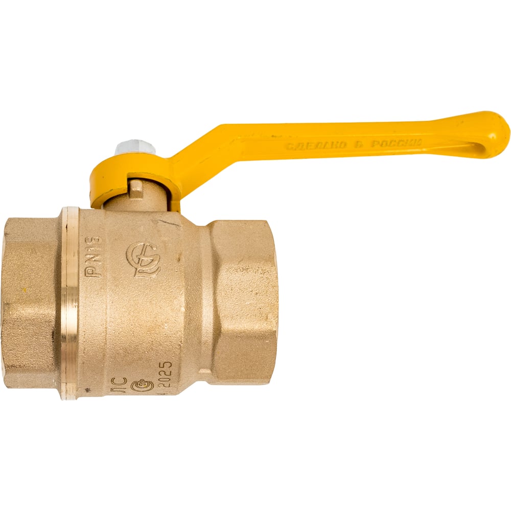 Изображение товара Кран шаровой ГАЛЛОП Станд 220 Ду40 Ру16 м/м латунь газовый полнопроходной
