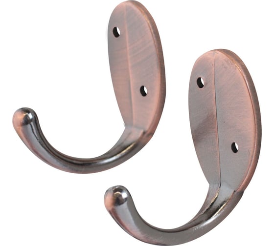 Изображение товара Крючок-вешалка Стандарт 1089 AC ст. медь, европакет, 2 шт. 15788