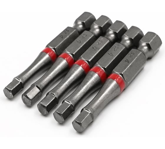 Изображение товара Бита торсионная КF 9990 HEX H4, 50 мм, намагниченная, 5 шт KREPFIELD 9990БИТАELNARHEXH4х50-5