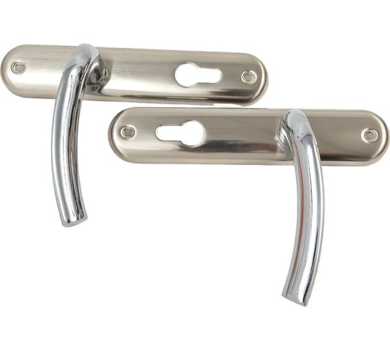 Изображение товара Дверная ручка на планке НОРА-М 96-70 мм мат.хром 11847