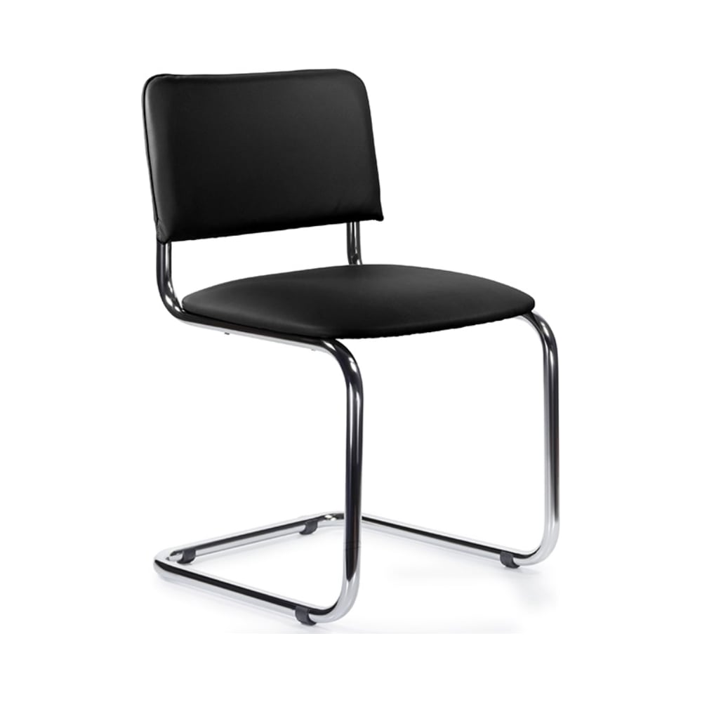 Стул KSG Сильвия хром, экокожа Черный НФ-00000328