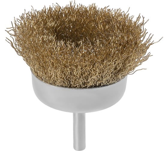 Изображение товара Щетка для дрели "чашка", 65 мм, латунированная витая проволока 0.3 мм, "Рубин" TDM ELECTRIC SQ1096-0205