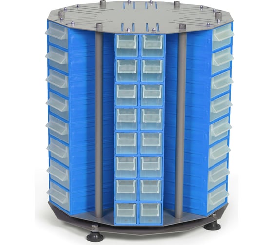 Изображение товара Стеллаж настольный DUEL с лотками поворотный 52 лотка, CMU10