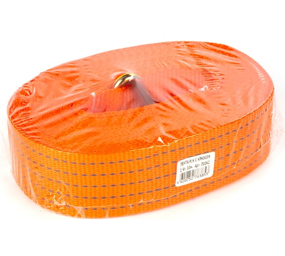 Изображение товара Лента ремня крепления груза с крюком TopAuto 2/4 т 10м Л10К2