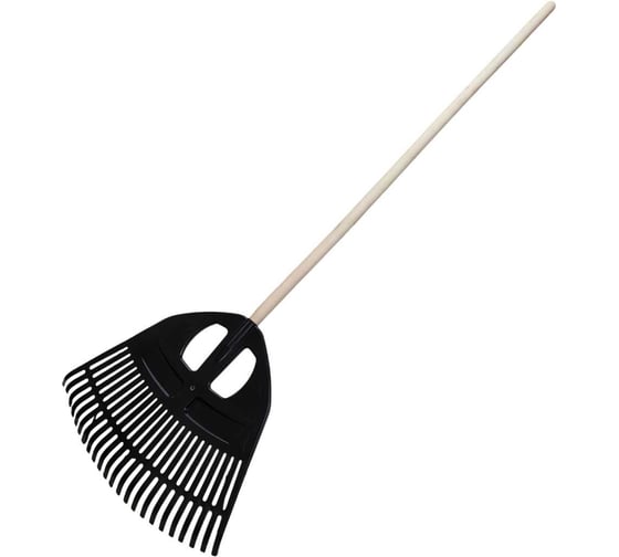 Изображение товара Грабли веерные пластмассовые ООО ПК Тандем-АГРО 23 зуба, ЧЕРНЫЕ, ширина рабочей части 500мм, с деревянным черенком Ф25мм 1200мм, 1 сорт 4670016437884