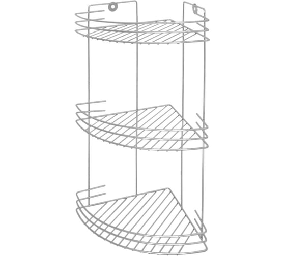 Изображение товара Угловая трехъярусная полка Рыжий кот CHR-372 хром 310756