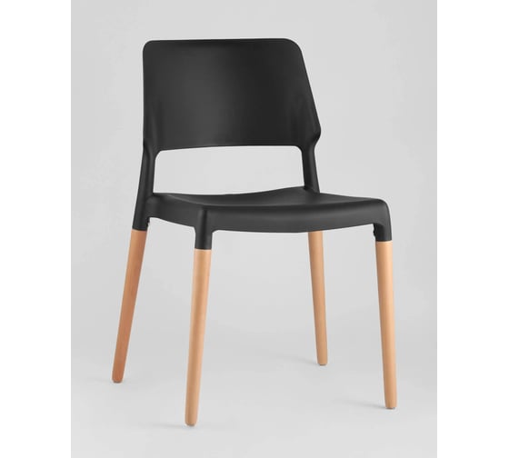 Изображение товара Обеденный стул для кухни Стул Груп BISTRO черный, с деревянными ножками 8086 BLACK