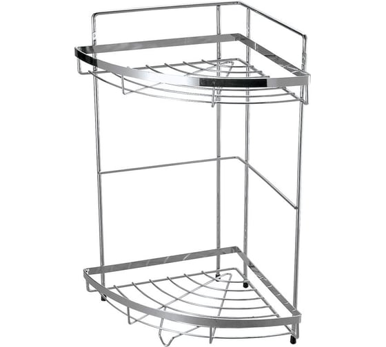 Изображение товара Угловая двухъярусная полка Рыжий кот COZY-CR-2 хром 312067