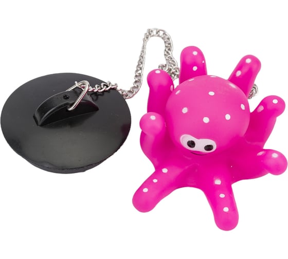 Изображение товара Пробка для ванной Рыжий кот декоративная Осьминог 007115