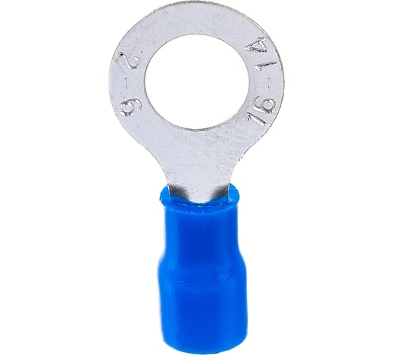 Изображение товара Кольцевой изолированный наконечник REXANT d 6.5 мм 1.5-2.5 мм2 синий 100 шт 08-0035