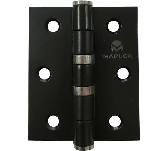 Изображение товара Петля дверная Marlok 75x62x2,5 BL, черный, 2 шт 035843