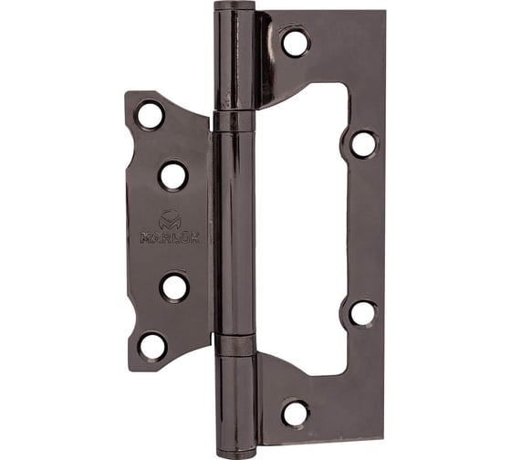 Изображение товара Петля дверная без врезки Marlok 125x75x2,5 BN, черный никель, 2 шт 009113