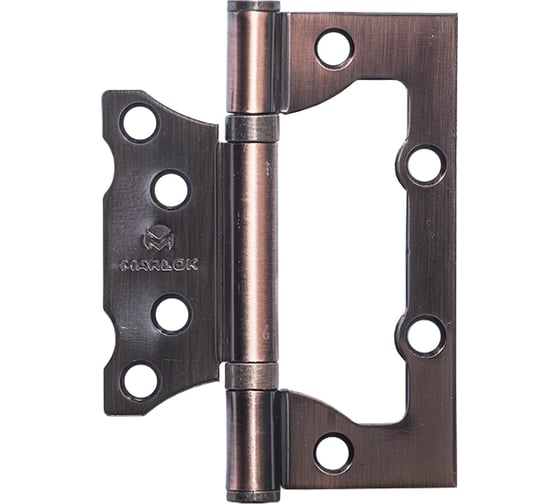 Изображение товара Петля дверная без врезки Marlok 100x75x2,0 AC, медь, 2 шт 013517