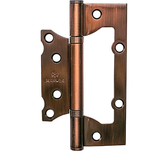 Изображение товара Петля дверная без врезки Marlok 125x75x2,5 AC, медь, 2 шт 016487
