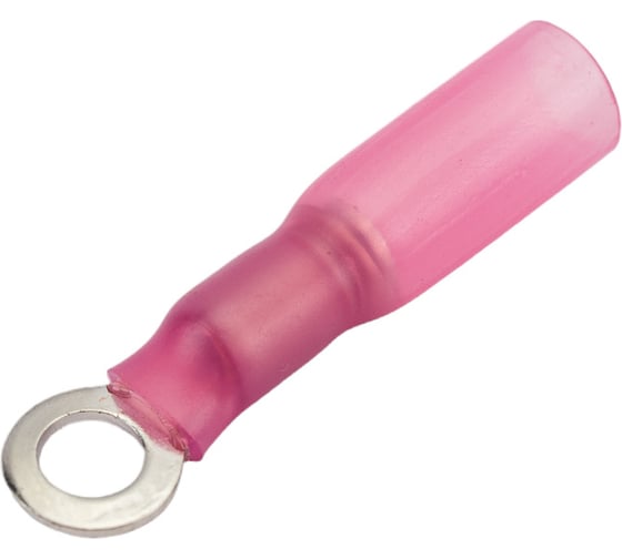 Изображение товара Кольцевой изолированный наконечник REXANT термоусаживаемый d 4.3 мм 0.5-1.5мм2 красный 100шт 08-0009