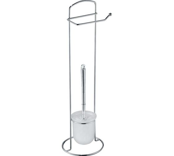 Изображение товара Напольная стойка с держателем для туалетной бумаги и ершиком Рыжий кот ELINE-TBH-1 312061