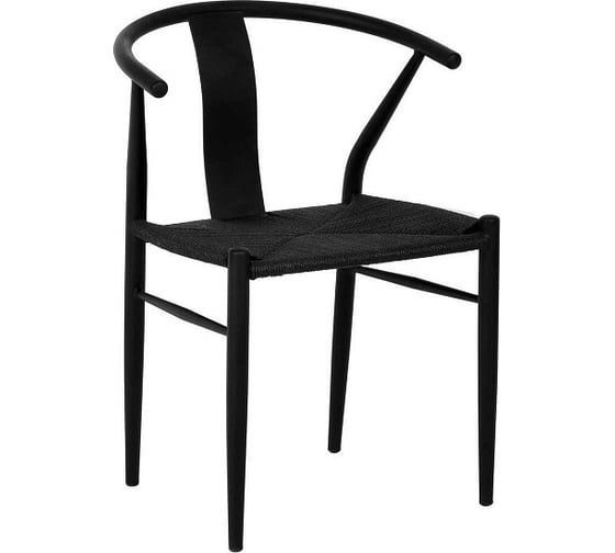 Изображение товара Обеденный стул для кухни Стул Груп Hans Wishbone Style черный FDC9367 black