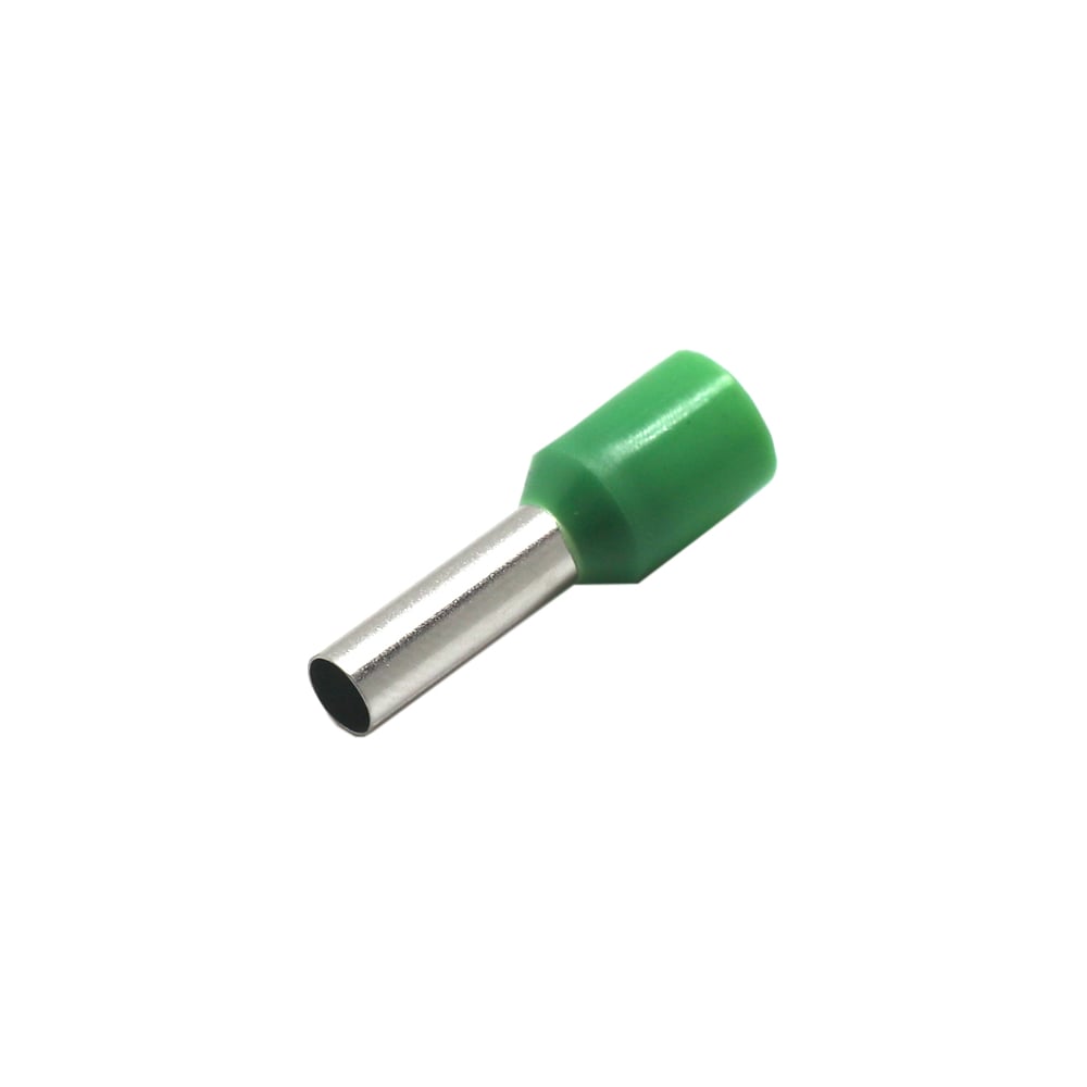 фото Штыревой наконечник rexant, втулочный, изолированный, f-12 мм, 6 кв.мм, зеленый 08-0823