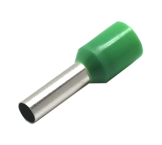 Изображение товара Штыревой втулочный изолированный наконечник REXANT F-12 мм 6 мм2 зеленый 100 шт 08-0823