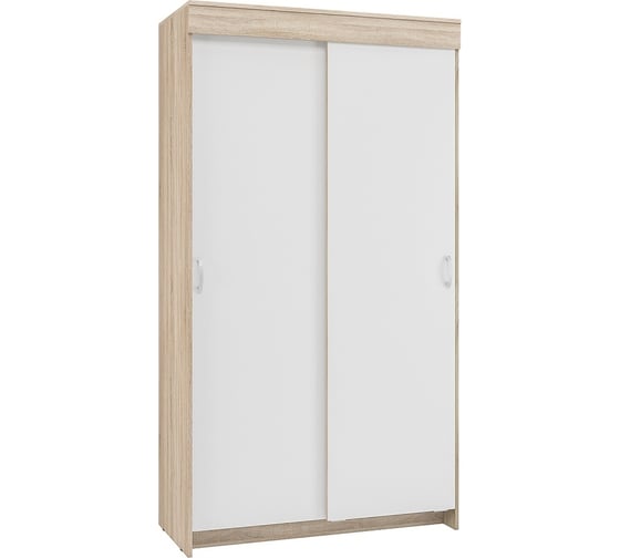 Изображение товара Шкаф-купе Арника Бассо 1 м, дуб сонома/белый 00-00141270