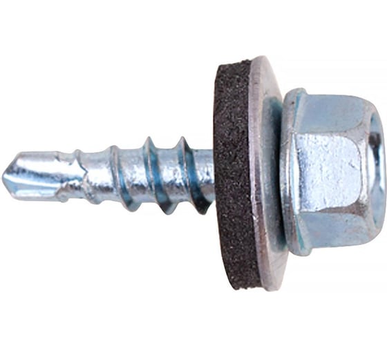 Изображение товара Кровельные саморезы с буром Стройбат 4.8x19 мм, белый цинк, 70 шт. 275550