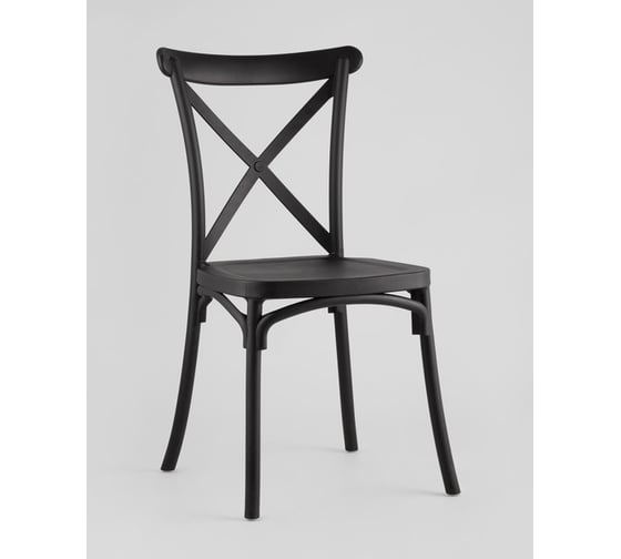 Изображение товара Стул для кухни обеденный Стул Груп Кроссбэк, пластиковый, черный Y030 black