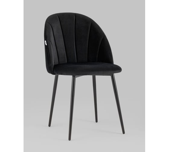 Изображение товара Стул для кухни обеденный Стул Груп Логан велюр черный AV 413-H75-08