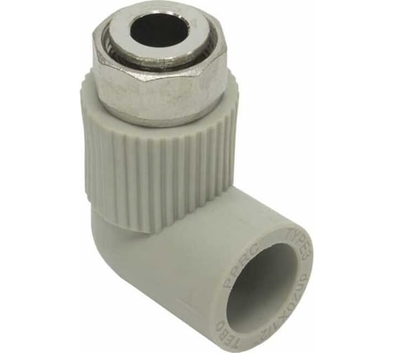 Изображение товара Угольник TEBO PPR с накидной гайкой 32x1 серый 031031008