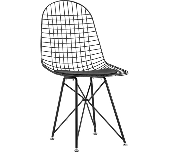 Изображение товара Стул для кухни обеденный Стул Груп Eiffel, черный, с черной подушкой AFR-18B-P1 BL/BL