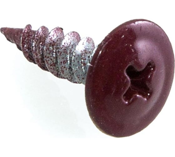 Изображение товара Саморезы для тонких пластин Стройбат 4,2x16 темно красный/белый цинк 200 шт 232791